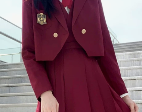 原创JK制服护奶裙日系背心裙正版学生班服套...