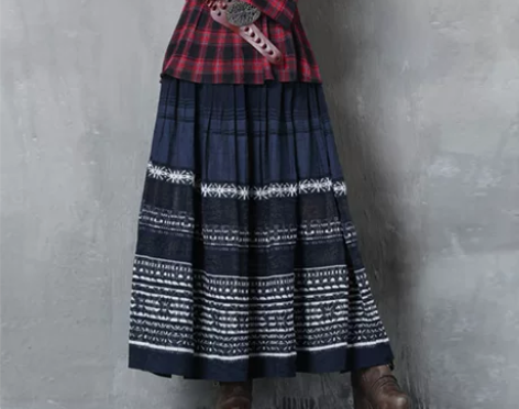 及踝长裙显瘦女春2021新品民族风刺绣半身...