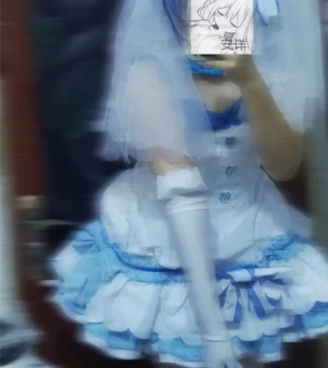 初兽猫雷姆花嫁婚纱cos 衣服大码185+...