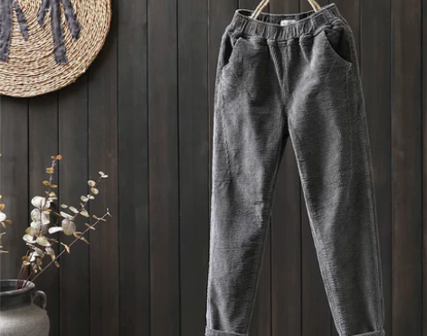 【狂欢价】秋冬2020新款松紧腰灯芯绒裤子...