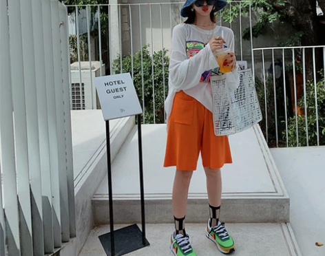 休闲裤子女夏季新款百搭冰丝高腰宽松显瘦百搭...