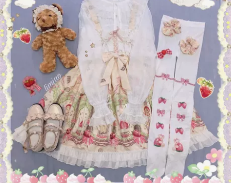 甜品熊 黄色jsk L码 甜系lolita...