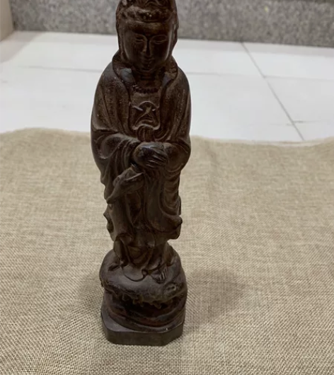 手工木雕沉香木—普度众生 高25厘米二手物...