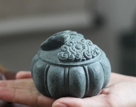 如意青石权复古怀旧秤砣手工雕刻书房镇纸茶宠...