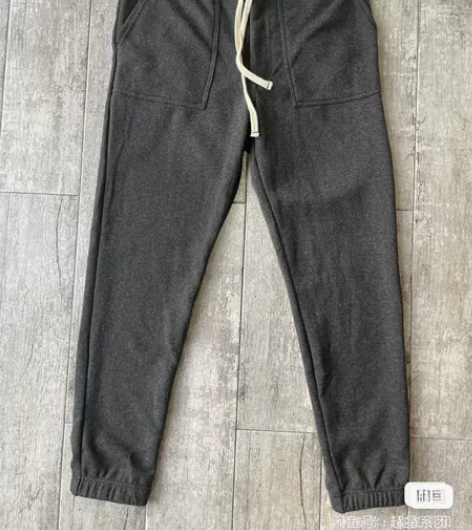 重磅CK jeans全棉毛圈含羊毛卫裤修身...