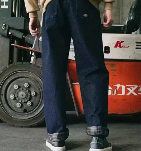 靛蓝加绒牛仔裤加厚牛仔裤保暖显瘦百搭潮流男...