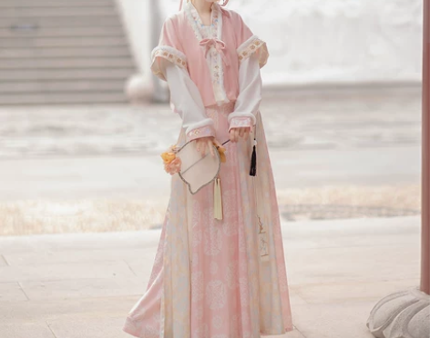 芸梦溪花蛱蝶唐褙子原创汉服女中国风圆领衫8...