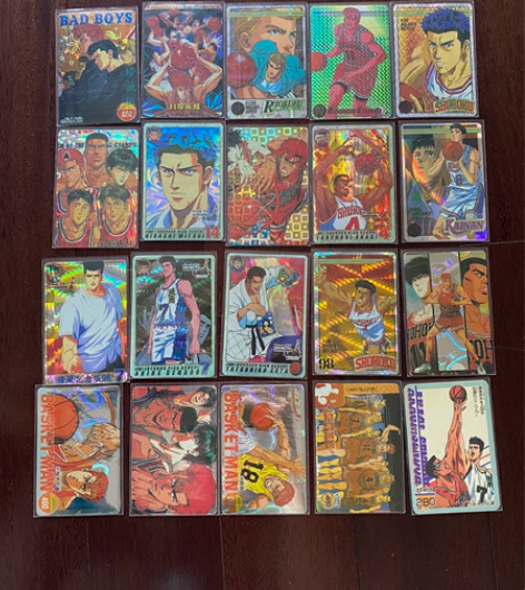 灌篮高手闪卡纪念卡98年收藏卡19张闪卡+...