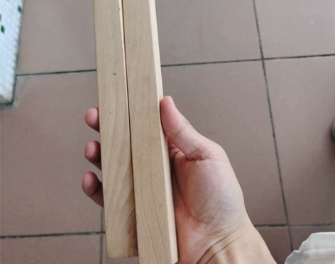 启明文房书法用品镇纸镇尺大号加厚实木镶钢压...