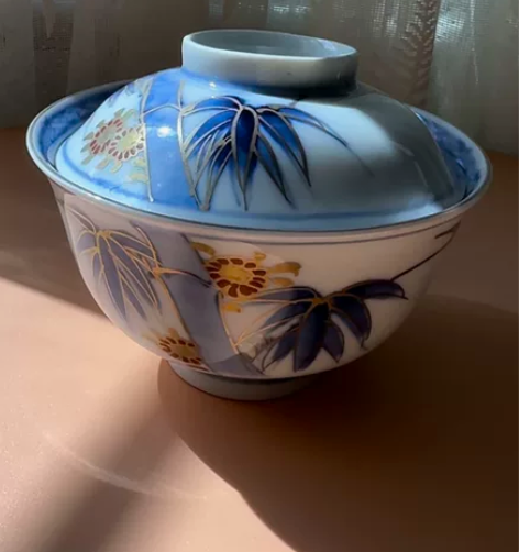 日本伊万里肥前烧盖碗，青花老盖碗 发色很好...