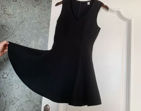 春秋新款V领时尚太空棉连衣裙无袖大码A字蓬...