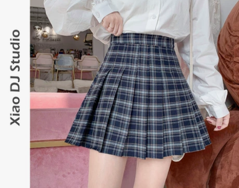 【现货】百褶裙女夏春秋高腰显瘦格裙防走光a...