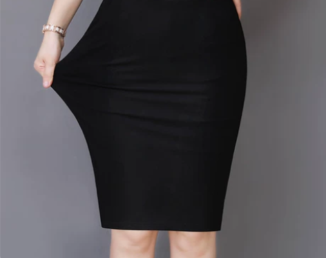 新款黑色一步裙工作包臀职业裙子高腰半身裙女...