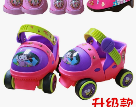 玄凌溜冰鞋儿童双排轮滑冰鞋轮滑鞋儿童四轮旱...