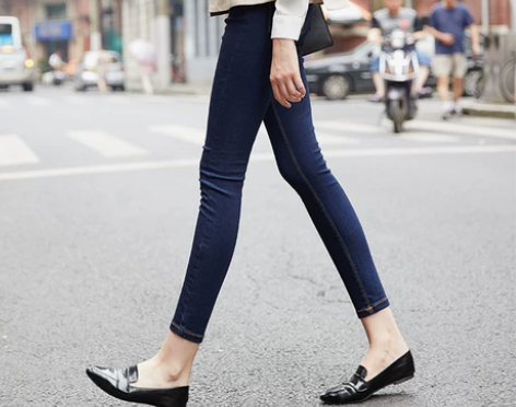 ?唐狮牛仔裤女长裤春秋新款小脚裤显瘦高腰铅...