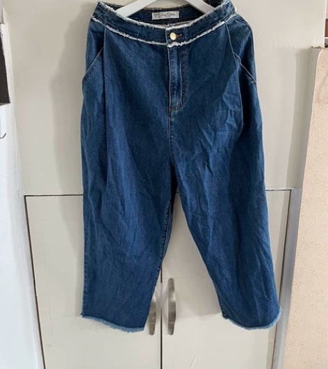 【包邮非偏远】高腰牛仔裤哈伦阔腿裤，尺码 ...