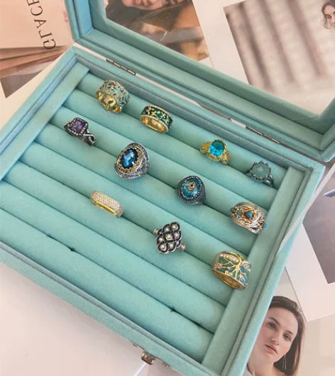 闲置全新vintage中古戒指y2k千禧辣...