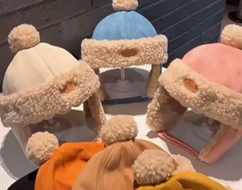 宝宝韩国护耳雷锋帽清仓 帽围46-50cm...