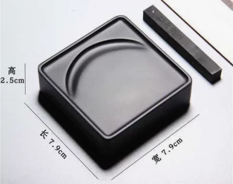 非遗歙砚原石砚月牙砚纯手工制把玩小楷砚台掌...
