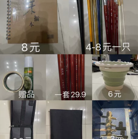 素描水粉工具套装全套水粉笔、折叠颜料桶、素...