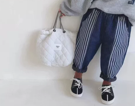 阿蕾阿哆奥利加绒竖条纹休闲牛仔裤 80-1...