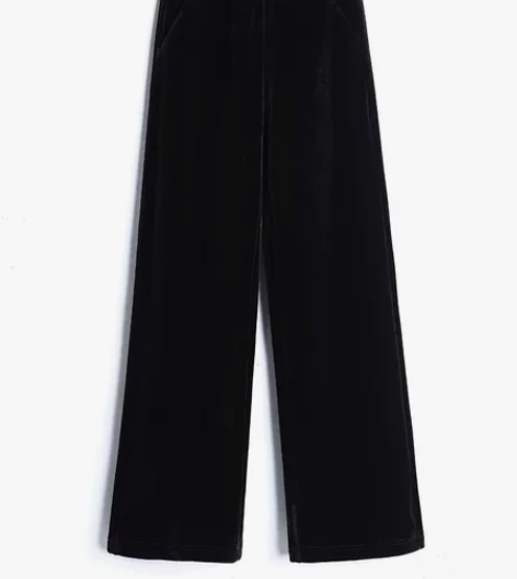 在家可发货）金丝绒阔腿裤女春秋加绒垂感女裤...