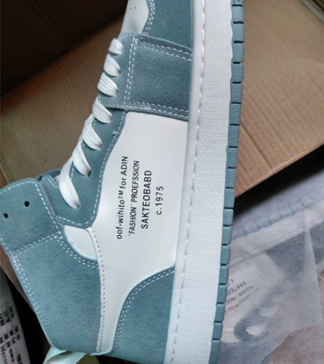 麦哲瑞男鞋透气高帮板鞋拼色运动鞋透气休闲潮...