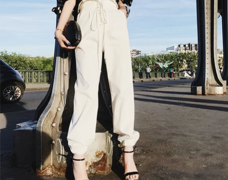 Alice W花花家 夏季新款街拍裤子女潮...