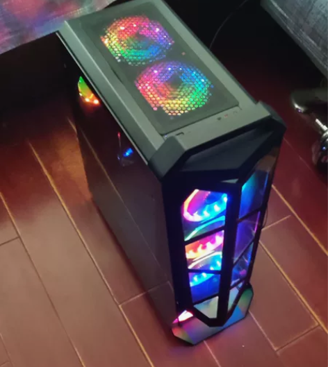 玩嘉霸天虎机箱，加6个rgb风扇和一个小6...