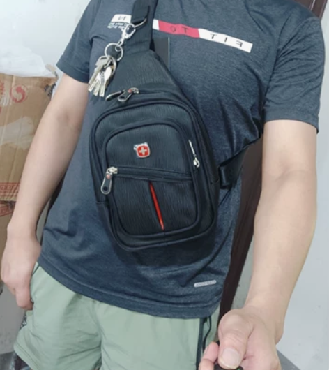 胸包瑞士军刀胸包前胸包男士单肩包斜肩包小包...