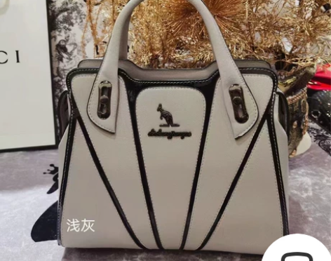 【袋鼠真皮斜挎手提包85包邮】大气高档真皮...