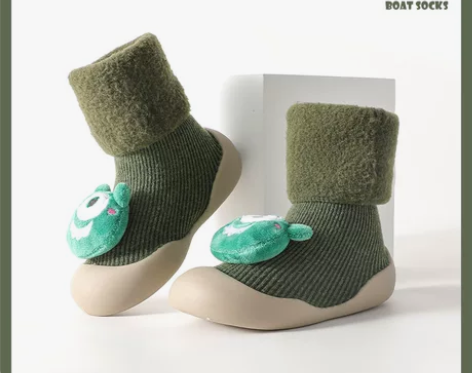 ?宝宝学步鞋秋冬季加厚保暖婴幼儿可爱卡通防...