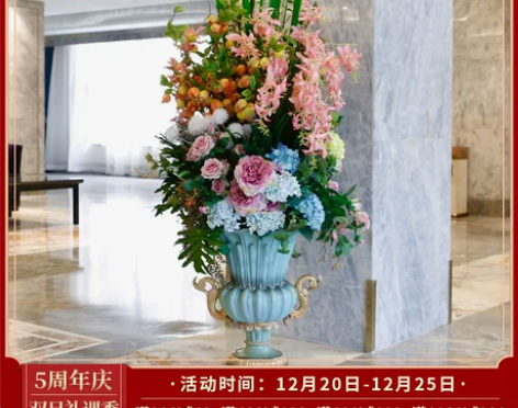 欧式美式别墅假花仿真花客厅酒店大堂高档大型...
