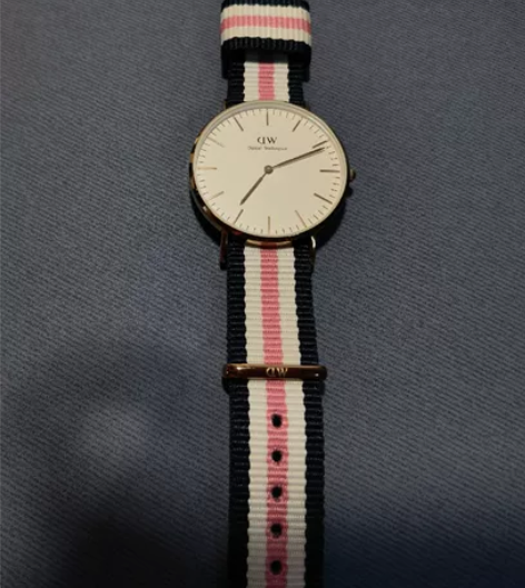 包邮 正品0506DW手表 35mm蓝粉编...