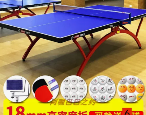 乒乓球台红双喜T2828彩虹T2023球全...