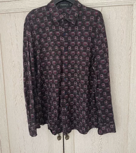 商场购买，95新男士衬衫，有弹面料，百分之...