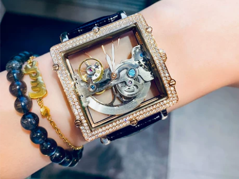 蒂玮娜手表女霸气炫酷女表十大品牌奢华大表镂...