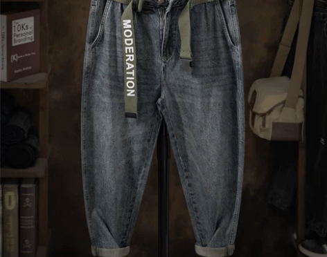 阔腿牛仔裤 山东4人收藏 牛仔长裤日系怀旧...