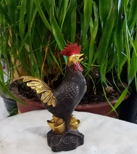 铜鎏金大公鸡，吉祥如意，工艺一流，高19宽...