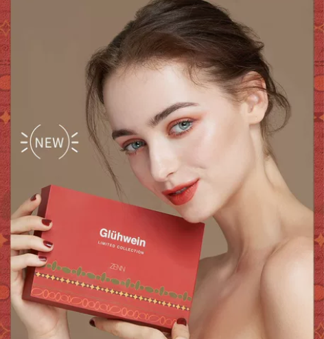 ZENN眼影盘闪粉珠光防水初学者四色亮片钻...