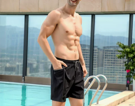 泳裤男防尴尬速干宽松平角游泳裤男士泳衣温泉...