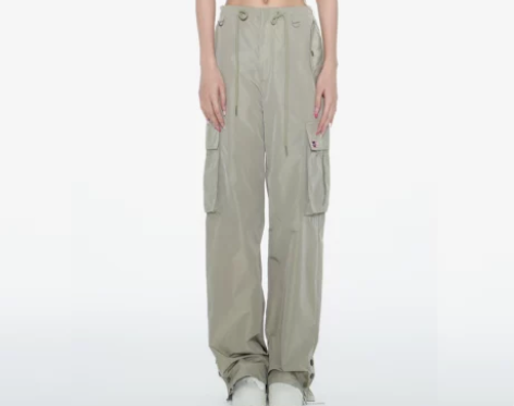 Curriges新款美式复古工装裤直筒辣妹...