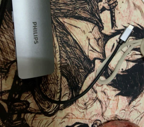 自用飞利浦电脑拓展坞，转接器，四合一带网口...