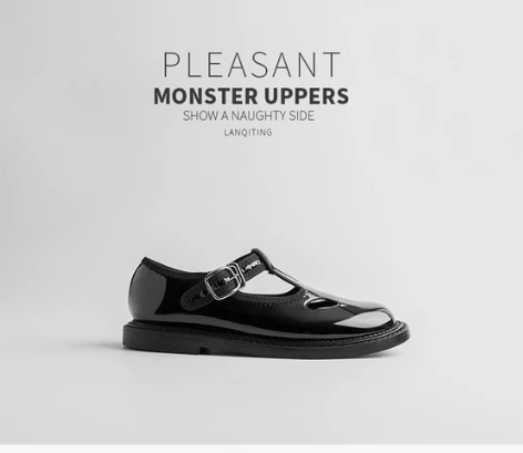 玛丽珍鞋女2019春秋复古厚底小皮鞋一字扣...