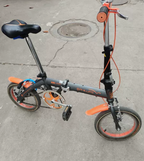 菲利普折叠自行车 九成新  14寸轮 大人...
