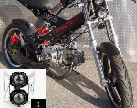 飞鹰大灯摩托车改装大灯，我是改的隆鑫无极3...