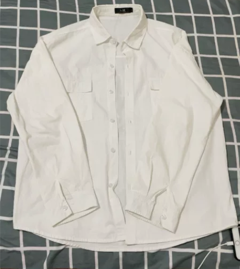 白色衬衣男百搭款 感兴趣的话点“我想要”和...