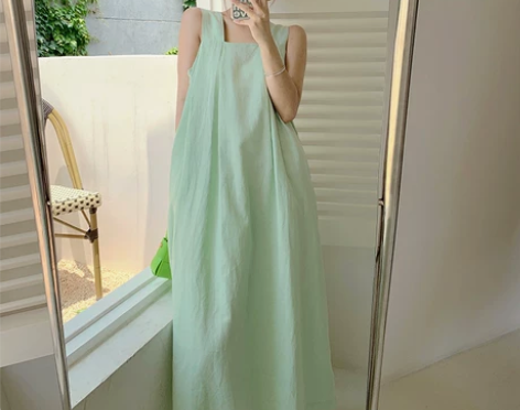 【狂暑季价】韩国chic夏季新款棉麻无袖背...