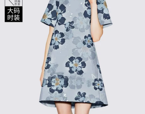 大码女装胖mm遮肚子连衣裙2022年新款夏...