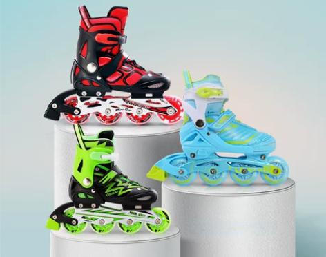 美洲狮溜冰鞋儿童初学者轮滑鞋全套装专业滑冰...